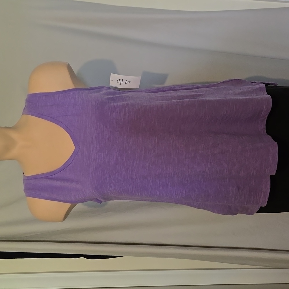 Style and co purple ilet tank top, NEW